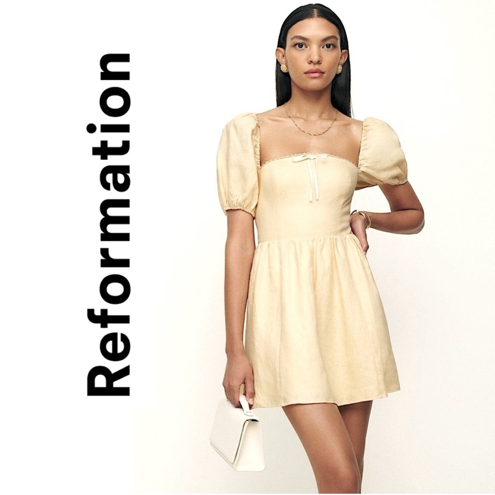 💥SALE💥 NWT Reformation Malvina Linen Dress, 10